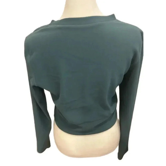 MOVE THEOLOGY green crop long sleeve top women size medium - Picture 3 of 4